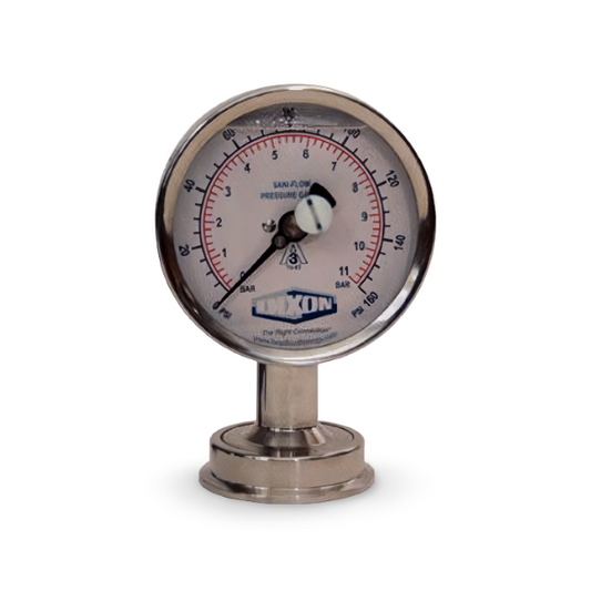 160 PSI Sanitary Pressure Gauge with 1.5" Clamp Size